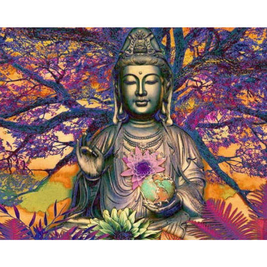 Large Size Buddha Pattern Wall Decor Full Drill - 5D Diy Diamond Painting Kits VM9917 - NEEDLEWORK KITS