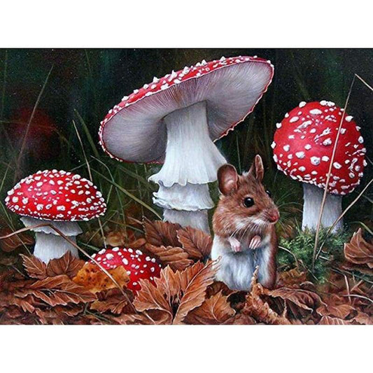 Mouse&Mushroom Full Drill - 5D Diy Diamond Painting Kits Mosaic - NEEDLEWORK KITS