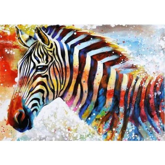 2019 New Hot Sale Animal Colored Zebra Diy Coss Stitch 5d Kits VM3600 - NEEDLEWORK KITS