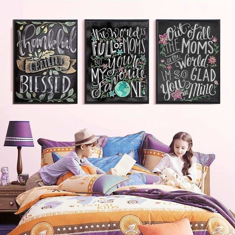 New Hot Sale Blackboard Home Decor Full Drill - 5D DIY Diamond Painting Kits VM8173 - NEEDLEWORK KITS