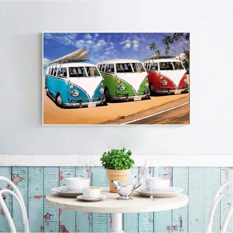 2019 New Hot Sale Colorful Summer 5d Diy Car Kits Diamond Stitch Kit VM2053 - NEEDLEWORK KITS