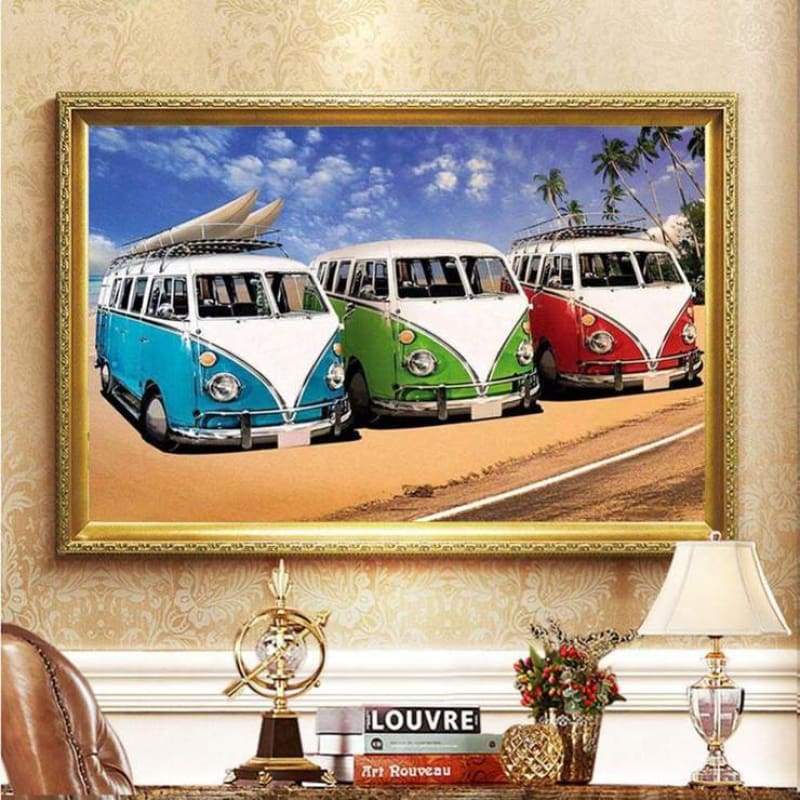 2019 New Hot Sale Colorful Summer 5d Diy Car Kits Diamond Stitch Kit VM2053 - NEEDLEWORK KITS