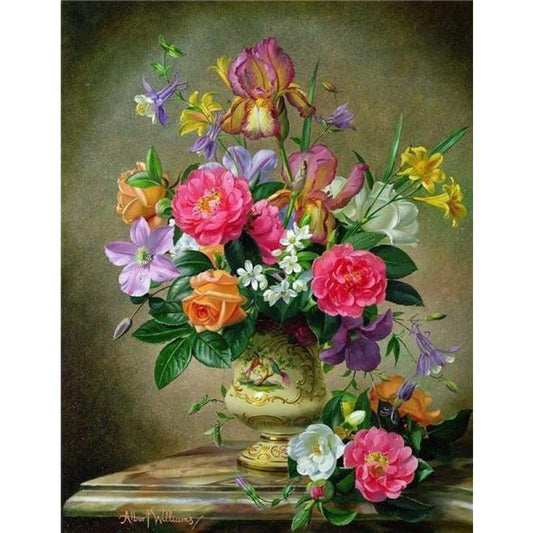 2019 New Hot Sale Diy Diamond Embroidery Flower 5D Kit VM4073 - NEEDLEWORK KITS