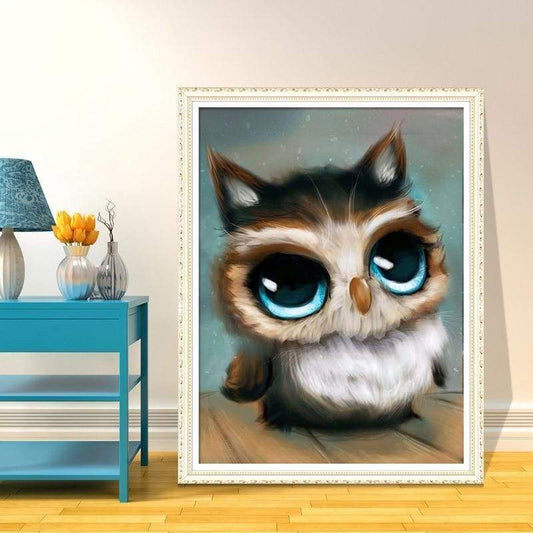 2019 New Hot Sale Embroidery Owl 5d Diy Rhinestone Cross Stitch Kits VM91169 - NEEDLEWORK KITS