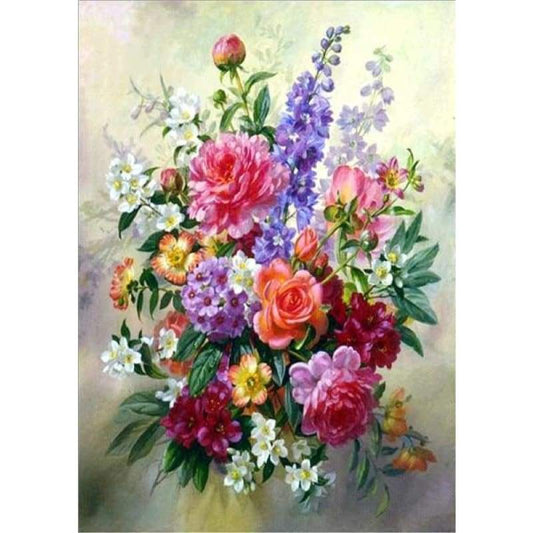 2019 New Hot Sale Entry Level Colorful Diy 5d Embroidery Kits Flower VM3622 - NEEDLEWORK KITS