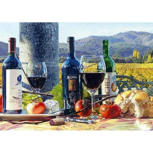 New Hot Sale Full Square Drill Wine Diamond Painting Kits VM9987 - NEEDLEWORK KITS