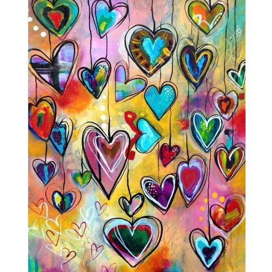 2019 New Hot Sale Heart Pattern 5d Diy Rhinestone Cross Stitch VM1385 - NEEDLEWORK KITS