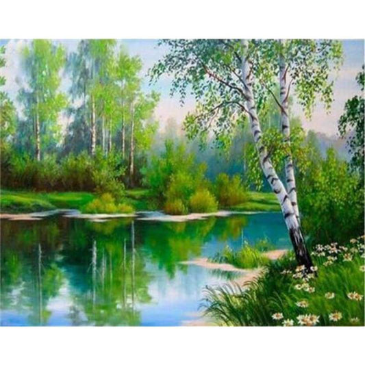 2019 New Hot Sale Nature Landscape 5d Diy Mosaic Cross Stitch VM1177 - NEEDLEWORK KITS