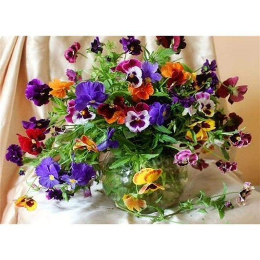 2019 New Hot Sale Popular Colorful Flowers Diy 5d Diamond Embroidery Kits VM3529 - NEEDLEWORK KITS