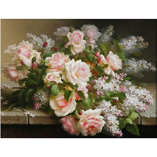 2019 New Hot Sale Popular Colorful Flowers Diy 5d Diamond Embroidery Kits VM3530 - NEEDLEWORK KITS