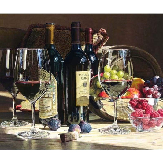 New Hot Sale Square Drill Wine Pattern Diamond Painting  Kits VM9986 - NEEDLEWORK KITS