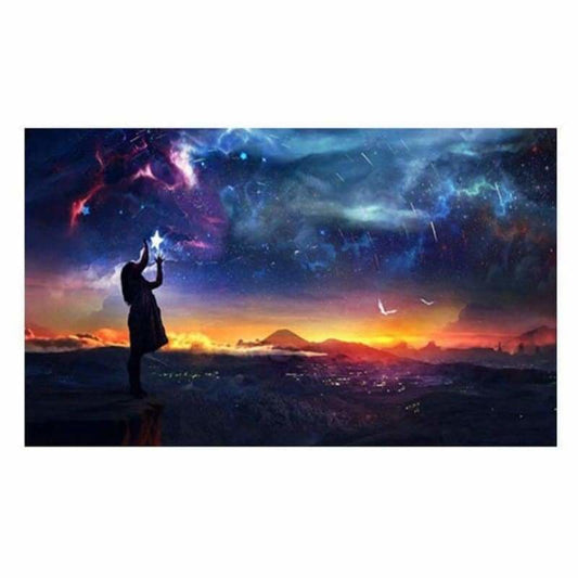 Night Sky Landscape Full Drill - 5D Diy Diamond Painting Kits QB6538 - NEEDLEWORK KITS