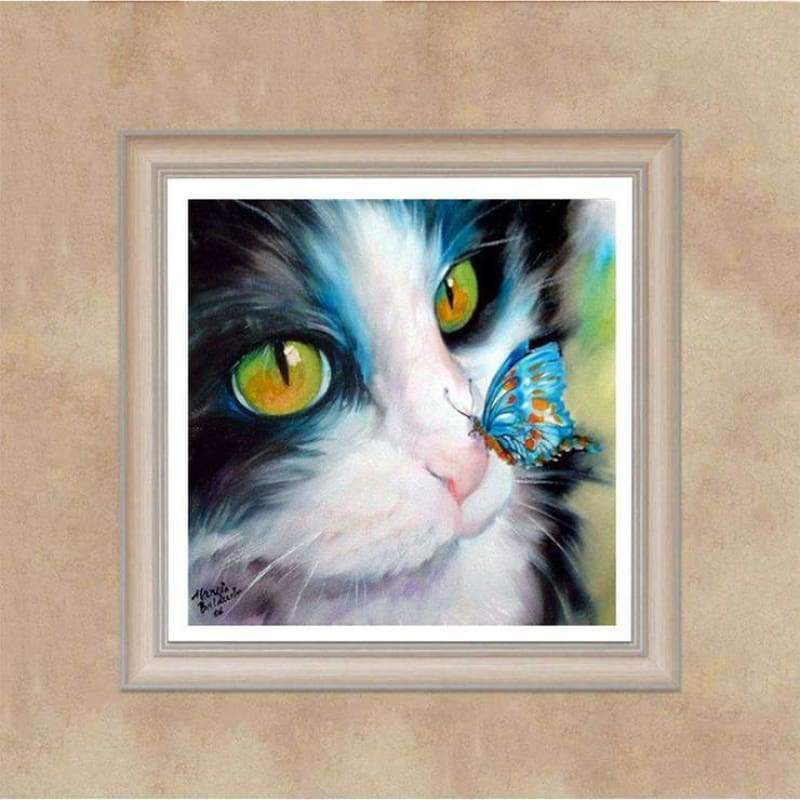 Oil Painting Style Cat Pattern Full Drill - 5D Diy Crystal Painting Kits VM7321 - NEEDLEWORK KITS