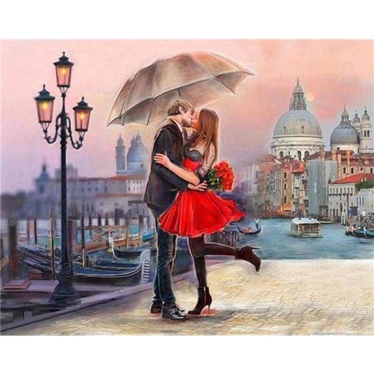 Oil Painting Style Romantic Lover Full Drill - 5D Diy Diamond Painting Cross Stitch Kits VM3634 - NEEDLEWORK KITS