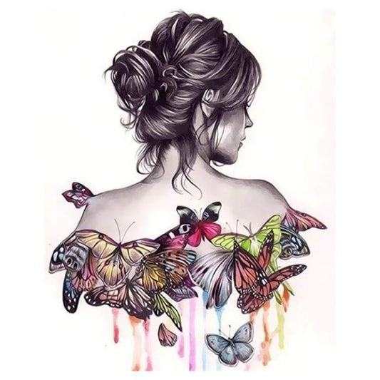 2019 Special Beauty And Butterfly Diy Diamond Embroidery 5D Kits VM4081 - NEEDLEWORK KITS