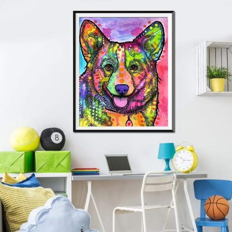2019 Special Colorful Dog 5d Diy Diamond Stitch Kit VM1927 - NEEDLEWORK KITS