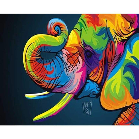 2019 Special Colorful Elephant Diy 5d Diamond Embroidery Kits VM3526 - NEEDLEWORK KITS
