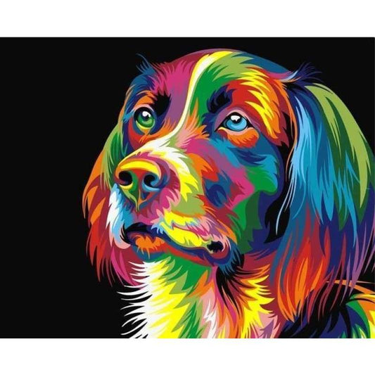 2019 Special Dreamy Colorful Dog Diy 5d Diamond Embroidery Kits VM3525 - NEEDLEWORK KITS
