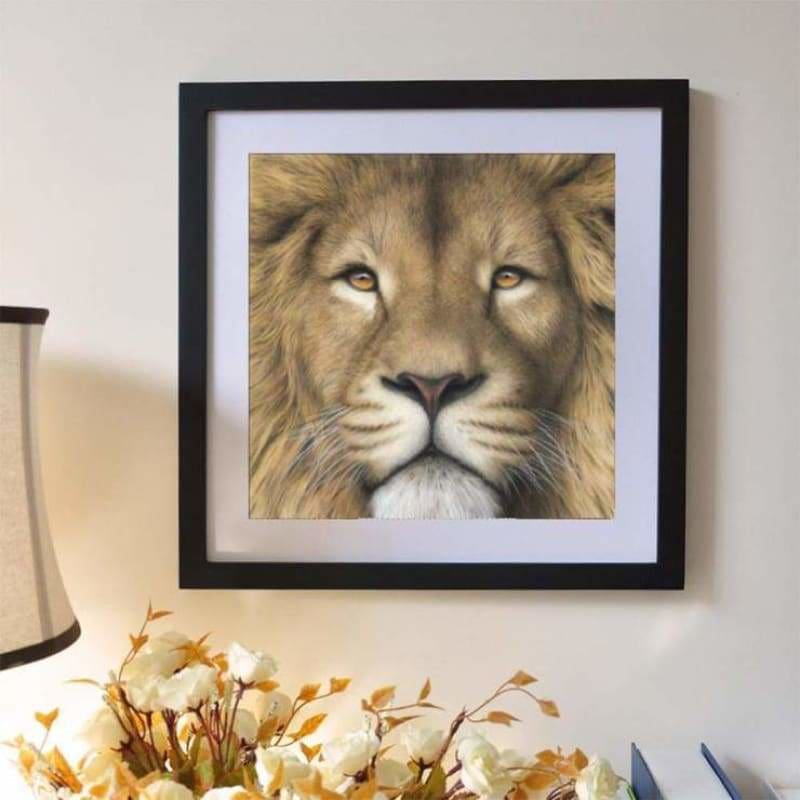 Full Drill - 5D DIY Diamond Painting Kits Cartoon Lion Face - NEEDLEWORK KITS