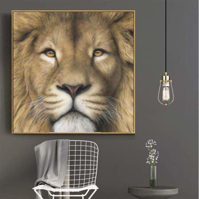 Full Drill - 5D DIY Diamond Painting Kits Cartoon Lion Face - NEEDLEWORK KITS