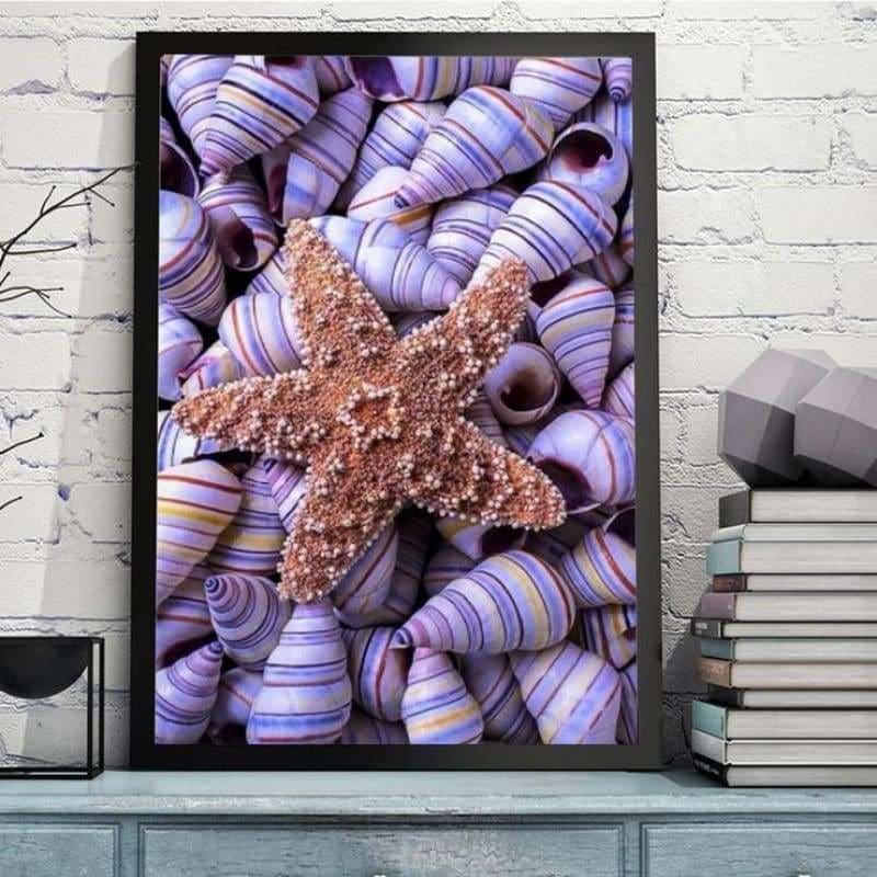 Full Drill - 5D DIY Diamond Painting Kits Summer Beach Starfish Shell Pebble - NEEDLEWORK KITS