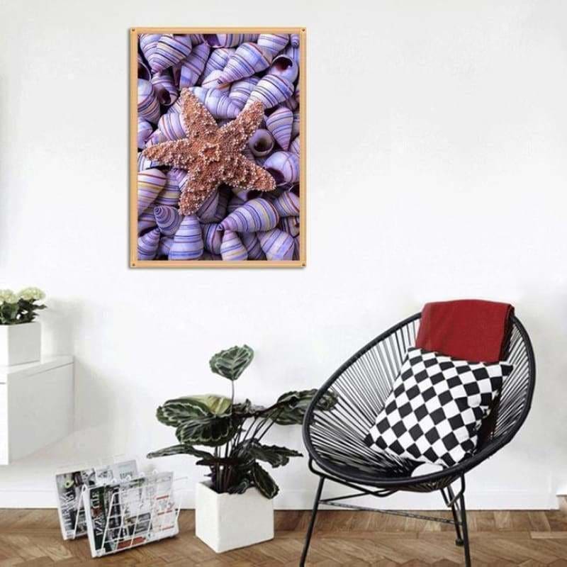 Full Drill - 5D DIY Diamond Painting Kits Summer Beach Starfish Shell Pebble - NEEDLEWORK KITS