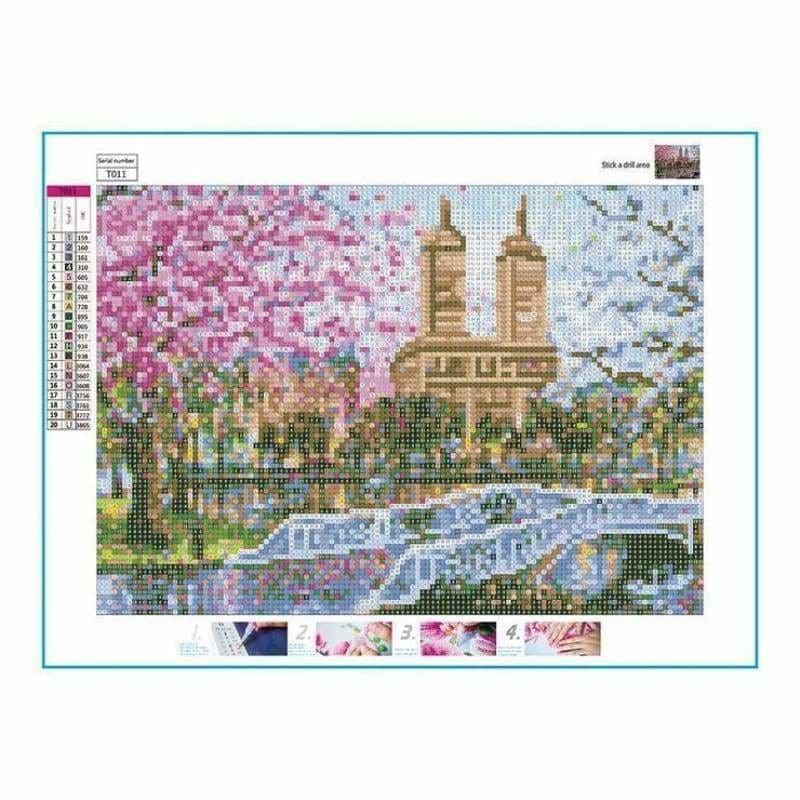 Full Drill - 5D DIY Diamond Painting Kits Watercolor Landscape Town - NEEDLEWORK KITS