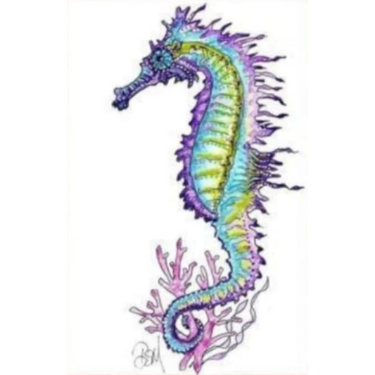 Full Drill - 5D DIY Diamond Painting Kits Beautiful Colorful Seahorse - NEEDLEWORK KITS