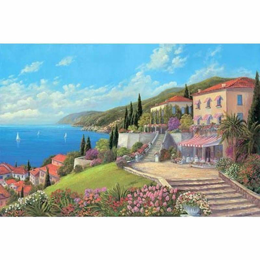 Full Drill - 5D DIY Diamond Painting Kits Dream Landscape Town Seaside - NEEDLEWORK KITS