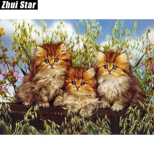 Full Drill - 5D DIY Diamond Painting Cats Embroidery - NEEDLEWORK KITS