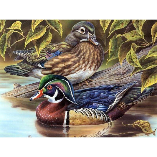 Full Drill - 5D Diy Diamond Painting Mandarin Duck Embroidery Art Needlework - NEEDLEWORK KITS