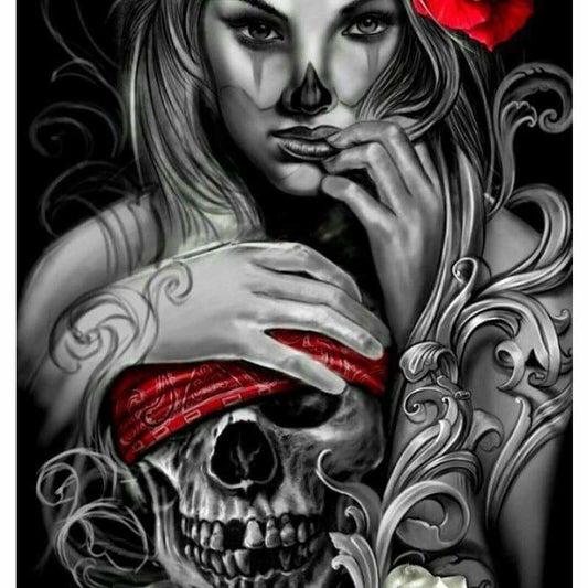 Full Drill - 5D DIY Diamond Painting Kits Special Skull Girl - NEEDLEWORK KITS