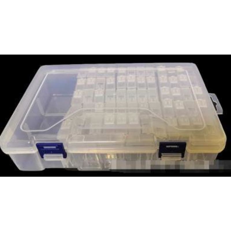 Large storage box with 64 small transparent boxes