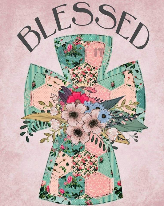 Blessed Cross. Full Drill Diamond Painting - NEEDLEWORK KITS