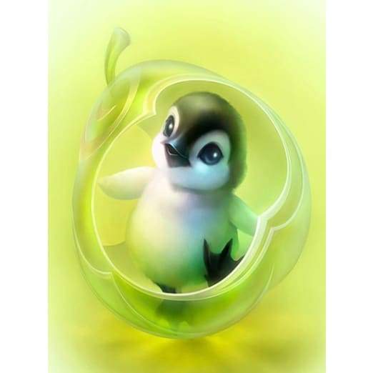 Baby Penguin in a Pear - Full Drill Diamond Painting -