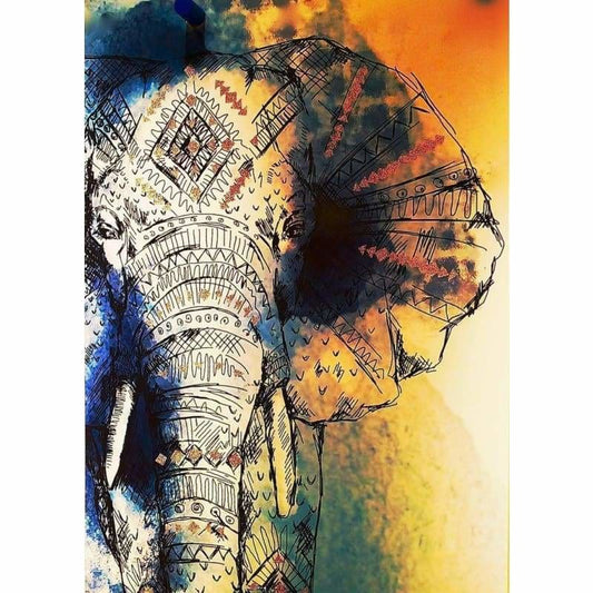 Full Drill - 5D DIY Diamond Painting Kits Dream Colored Elephant - NEEDLEWORK KITS