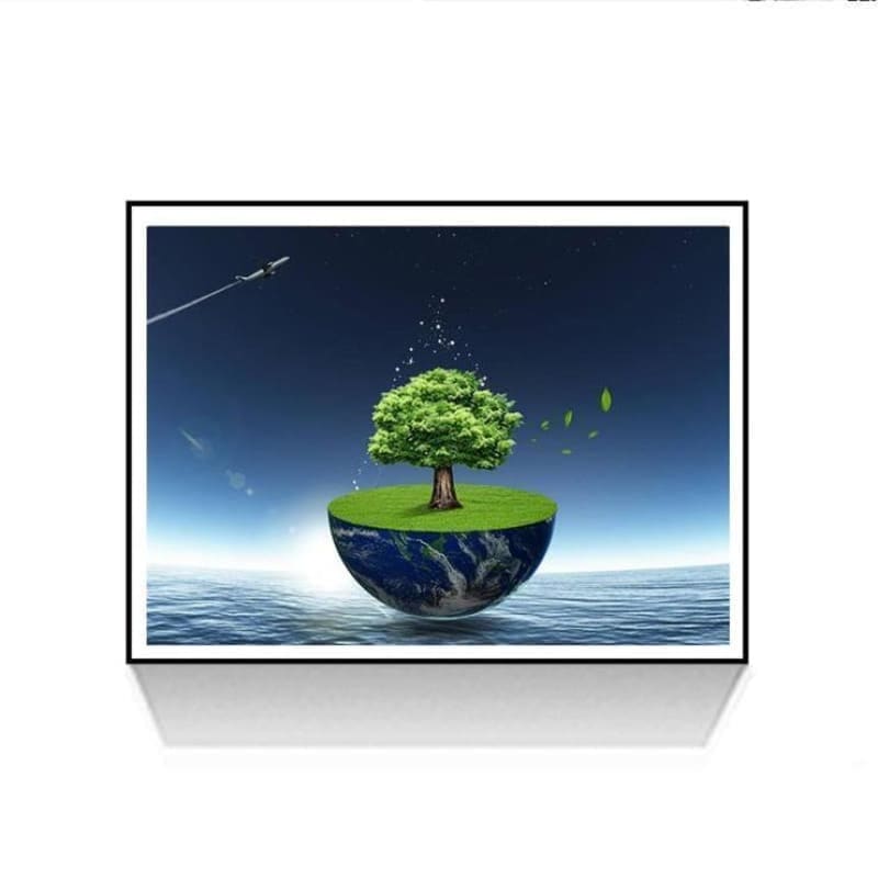 Full Drill - 5D DIY Diamond Painting Kits Fantasy Mystical Tree Island - NEEDLEWORK KITS