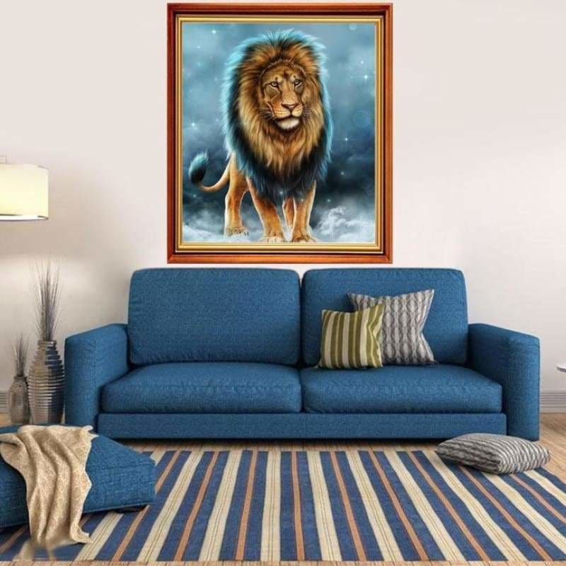 Full Drill - 5D DIY Diamond Painting Kits Cartoon Winter Cool Lion - NEEDLEWORK KITS