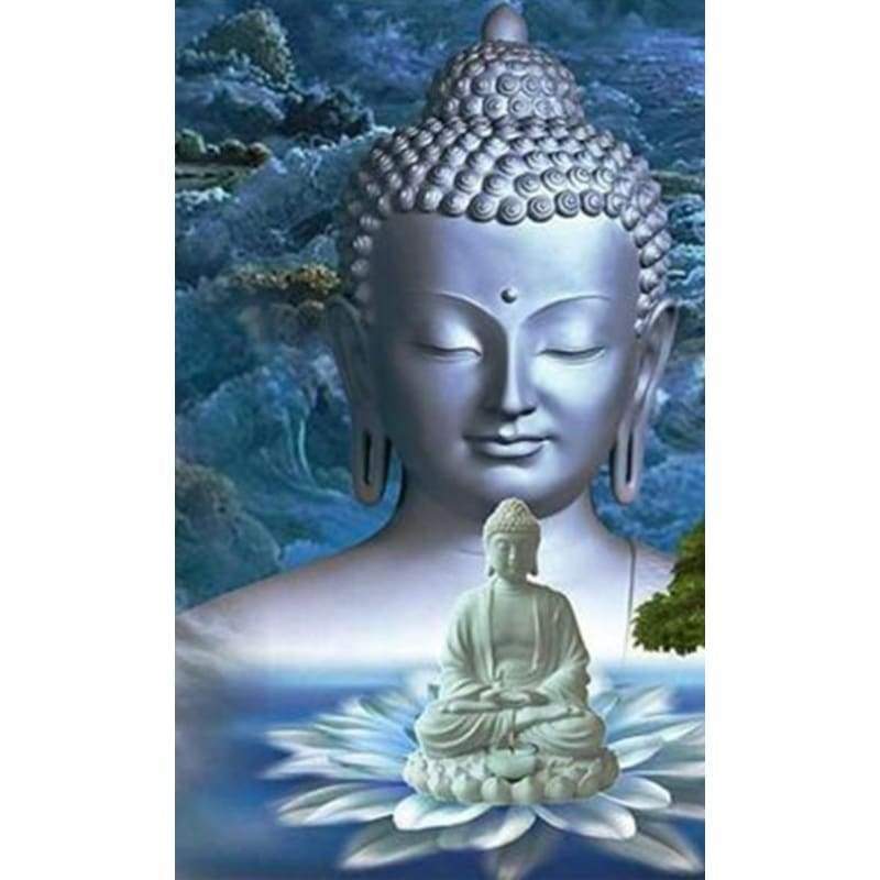 Buddah In Blue (2)- Full Drill Diamond Painting - NEEDLEWORK KITS