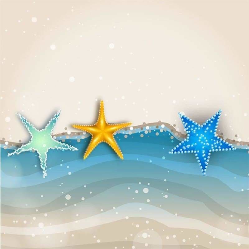 Full Drill - 5D DIY Diamond Painting Kits Cartoon Artistic Beach Starfish - NEEDLEWORK KITS