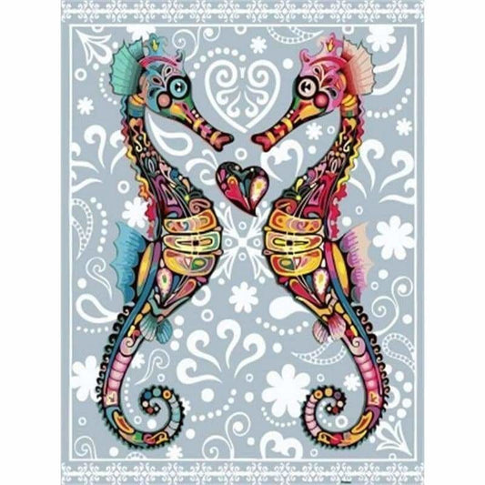 Full Drill - 5D DIY Diamond Painting Kits Cartoon Seahorse Lover - NEEDLEWORK KITS