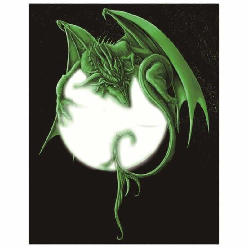 Full Drill - 5D DIY Diamond Painting Kits Fantasy Green Dragon Baby - NEEDLEWORK KITS