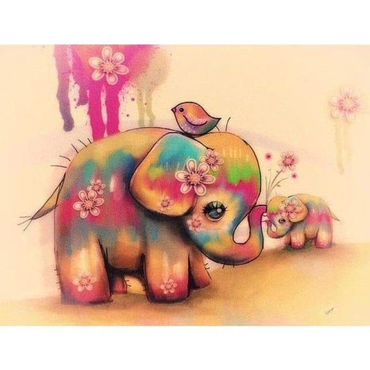 Cute Baby Elephant - Full Drill Diamond Painting - Special