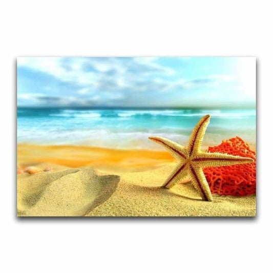 Full Drill - 5D DIY Diamond Painting Kits Beautiful Starfish Beach Seaside - NEEDLEWORK KITS