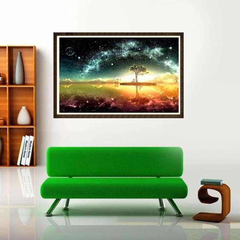 Dream Night Sky Star Wall Decor Full Drill - 5D Diy Diamond 