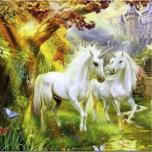 Dream Popular White Unicorn Full Drill - 5D Diy Diamond