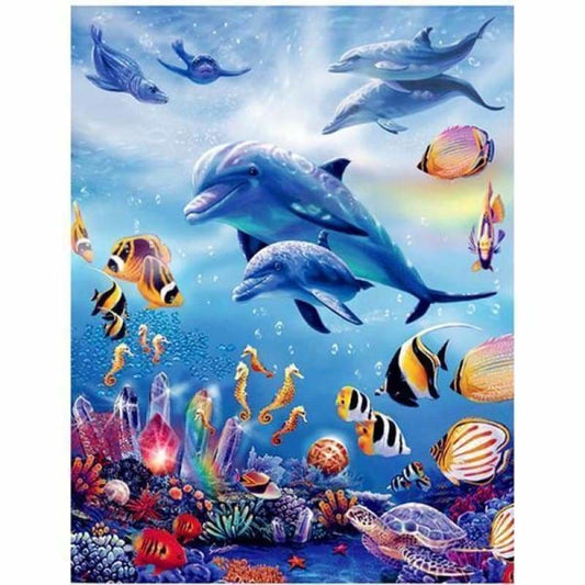 Dream Sea Animal Dolphin Full Drill - 5D Diy Diamond