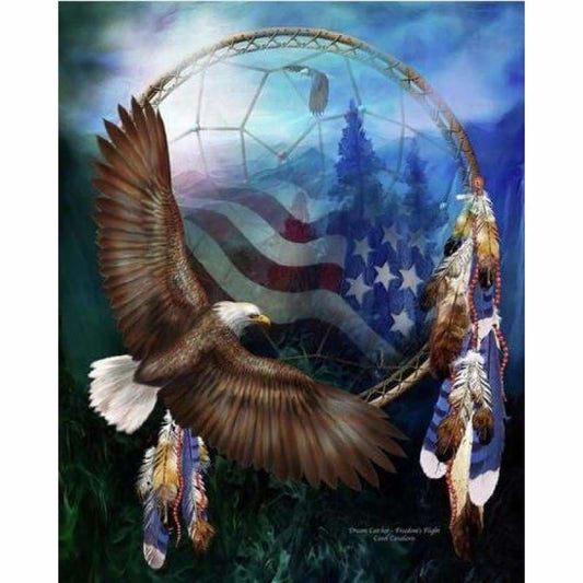 Full Drill - 5D DIY Diamond Painting Kits Eagle Animal Dream Catcher - NEEDLEWORK KITS