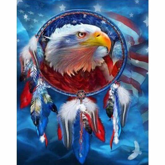 Full Drill - 5D DIY Diamond Painting Kits Eagle Animal Dream Catcher - NEEDLEWORK KITS