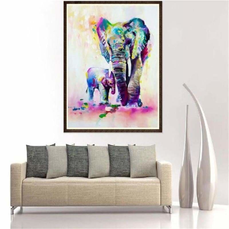 Elephants Full Drill - 5D Diy Diamond Painting Kits VM7038 -